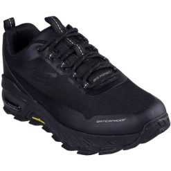 Buty sportowe męskie Skechers Max Protect Fast T. Czarne buty sportowe męskie Skechers, bez wzorów, bez zapięcia, trekkingowe. Za 619.99 zł.