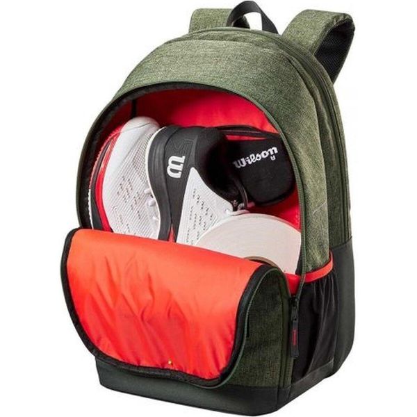 Plecak tenisowy Wilson Team Backpack. Zielone plecaki męskie Wilson, bez wzorów, sportowe. Za 249.00 zł.