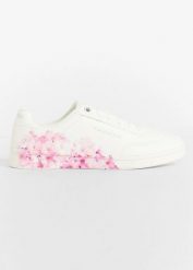Sneakersy marki Kangaroos z nadrukiem w kwiaty. Białe obuwie sportowe damskie bonprix, bez wzorów, bez zapięcia. Za 142.99 zł.