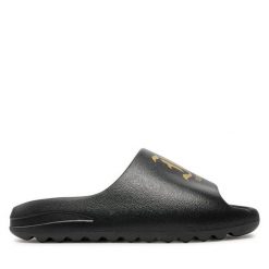 Klapki Just Cavalli. Czarne klapki damskie Just Cavalli, bez wzorów, bez obcasa, bez zapięcia. Za 359.99 zł.