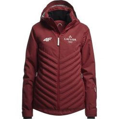Kurtka narciarska damska Łotwa Pyeongchang 2018 KUDN800 - bordowy. Czerwone kurtki sportowe damskie 4F, na zimę, m, bez wzorów, z dzianiny, bez ramiączek, bez kaptura, narciarskie, Dermizax. W wyprzedaży za 249.99 zł.