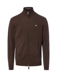 Gant sweter z wełny jagnięcej Mężczyźni Wełna brązowy, L. Brązowe swetry męskie GANT, l, bez wzorów, z wełny, bez kołnierzyka, bez ramiączek. Za 799.95 zł.