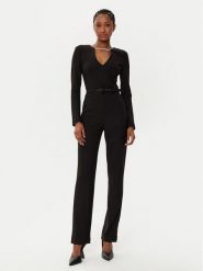 Marciano Guess Kombinezon 5RGK36 6869Z Czarny Regular Fit. Czarne sukienki damskie Marciano Guess, z aplikacjami, z syntetyku, bez kołnierzyka, bez ramiączek. Za 769.99 zł.
