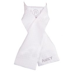 Krawat jeździecki ANKY Delux. Białe krawaty i muchy ANKY, bez wzorów, z materiału, eleganckie. Za 290.00 zł.