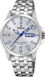 Zegarek Festina Zegarek męski Festina F20357-1 srebrny. Szare zegarki męskie Festina, bez wzorów, srebrne. Za 424.00 zł.