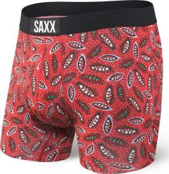 SAXX Bokserki męskie Vibe Boxer Brief Red Shield r. S. Czerwone bokserki męskie Saxx, bez wzorów. Za 103.99 zł.