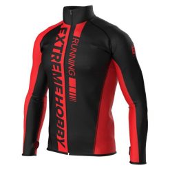 Bluza męska do biegania rozpinana EXTREME HOBBY DRAFT. Czerwone bluzy męskie EXTREME HOBBY, na jesień, l, bez wzorów, z elastanu, sportowe, bez ramiączek, bez kaptura. Za 219.00 zł.