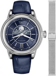 Zegarek damski Aviator V.1.33.0.255.4-SET srebrny. Szare zegarki damskie AVIATOR, srebrne. Za 2,919.90 zł.