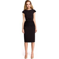 Sukienka ołówkowa z koronką s108. Czarne sukienki damskie Style, s, bez wzorów, z koronki, bez kołnierzyka, bez ramiączek, dopasowane. Za 149.90 zł.