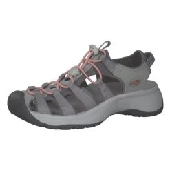 Buty do chodzenia damskie Keen Astoria. Brązowe obuwie trekkingowe damskie Keen, z materiału, bez zapięcia. Za 621.00 zł.
