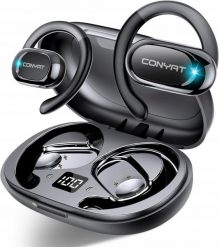 Słuchawki Bezprzewodowe Bluetooth 5.4 Open-ear Conyat 58h czarne. Czarne słuchawki bezprzewodowe NoName. Za 69.99 zł.