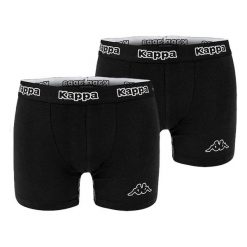 Bokserki Męskie Z Logo (zestaw 2 Sztuk). Czarne bokserki męskie Kappa, bez wzorów. Za 59.99 zł.