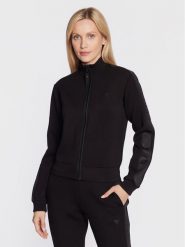 Guess Bluza Allie V2YQ17 K7UW2 Czarny Regular Fit. Czarne bluzy damskie Guess, xxs, z aplikacjami, z wiskozy, bez ramiączek, bez kaptura. Za 239.99 zł.