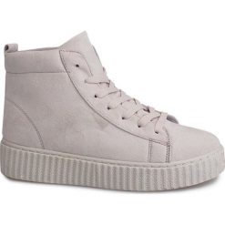 Brązowe Wysokie Botki Creepers Na Platformie HX002 Beźowy. Brązowe botki damskie ButyModne, bez wzorów, bez obcasa, na koturnie, bez zapięcia. Za 84.99 zł.