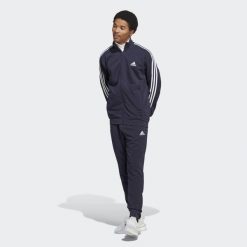 Basic 3-Stripes French Terry Track Suit. Niebieskie komplety dresowe męskie Adidas, s, bez wzorów, z dresówki. Za 276.00 zł.