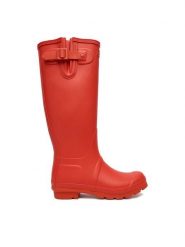 Hunter Kalosze CEO-SJY-T Czerwony. Czerwone kalosze damskie Hunter, bez wzorów, z kauczuku, bez zapięcia. Za 349.99 zł.