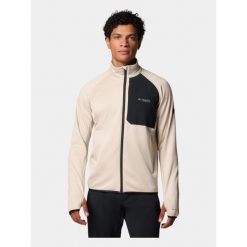Sweter męski Columbia Triple Canyon Grid FZ II. Brązowe swetry męskie Columbia, l, bez wzorów, sportowe, bez kołnierzyka, bez ramiączek. Za 399.00 zł.