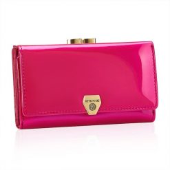 Portfel damski BETLEWSKI BPD-VS-108 ROSE. Czerwone portfele damskie Betlewski, ze skóry. Za 139.99 zł.