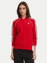 Adidas Bluza adicolor SST Classic KD3782 Czerwony Regular Fit. Czerwone bluzy damskie Adidas, xs, bez wzorów, z bawełny, bez ramiączek, bez kaptura. Za 329.99 zł.