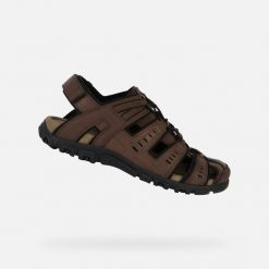 Sandały Geox Model U S Strada C Kolor Brązowy. Brązowe sandały męskie Geox, bez wzorów, z tkaniny, sportowe, bez zapięcia. Za 329.99 zł.