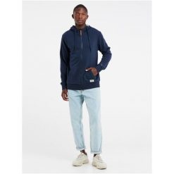 Bluza męska Protest NXGOLLIE full zip hoody. Niebieskie bluzy męskie Protest, m, bez wzorów, bez ramiączek, bez kaptura. W wyprzedaży za 171.00 zł.