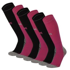 Kompresyjne skarpety do biegania 6-pack Multi Purple. Fioletowe skarpetki damskie XTREME SOCKSWEAR, bez wzorów, z elastanu. Za 242.82 zł.