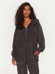 Deha Bluza C12160 Czarny Loose Fit. Czarne bluzy damskie Deha, l, bez wzorów, z bawełny, bez ramiączek, bez kaptura. Za 899.99 zł.