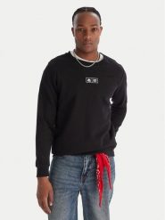 Kappa Bluza Authentic Nymphe 321Y1MW Czarny Comfort Fit. Czarne bluzy męskie Kappa, m, bez wzorów, z bawełny, bez ramiączek, bez kaptura. Za 279.99 zł.