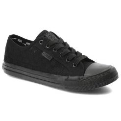 Czarne Trampki Big Star Modne Buty Damskie. Czarne trampki i tenisówki damskie BIG STAR, bez wzorów, bez zapięcia. Za 149.00 zł.