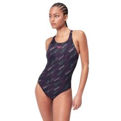 Strój Kąpielowy Speedo Hyperboom Medalist – Czarno-Różowy – Rozmiar 28. Czarne stroje kąpielowe damskie Speedo, bez wzorów. Za 1,322.12 zł.