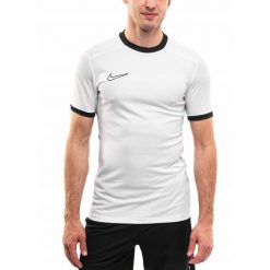 Koszulka Mężczyzna Nike Dri-FIT Academy T-shirt Bluzka Sportowa Treningowa M. Białe koszulki sportowe męskie Nike, m, bez wzorów, z materiału, bez ramiączek, do piłki nożnej, dri-fit (nike). Za 76.99 zł.