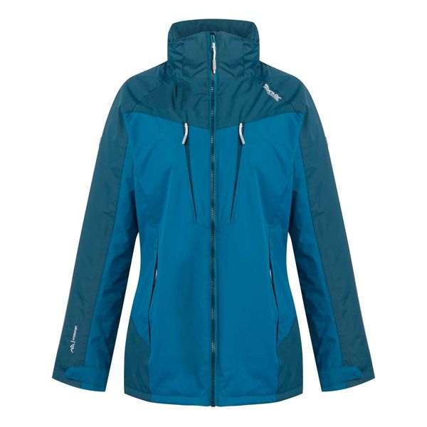 Kurtka Wodoodporna Damska Zimowa Calderdale. Niebieskie kurtki sportowe damskie Regatta, na zimę, s, bez wzorów, bez ramiączek, bez kaptura, trekkingowe. Za 126.99 zł.