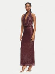 Bardot Sukienka koktajlowa Nola 59814DB2 Bordowy Slim Fit. Czerwone sukienki damskie Bardot, bez wzorów, z syntetyku, wizytowe, bez kołnierzyka, bez ramiączek. Za 779.99 zł.