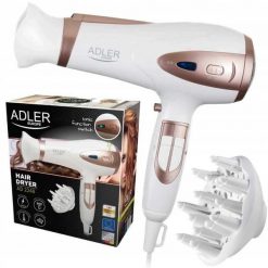 Suszarka Do Włosów Biała 2200W ION + dyfuzor ADLER AD 2248. Białe suszarki do włosów NoName. Za 113.99 zł.