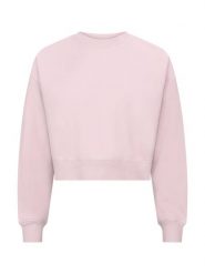 Clique Miami Cropped krótki sweter damski z bawełny z recyklingiem – Candy Pink. Czerwone swetry nierozpinane damskie CLIQUE, xl, bez wzorów, z bawełny, bez kołnierzyka, bez ramiączek. Za 155.70 zł.
