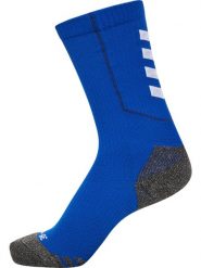 Hummel niskie skarpety treningowe z poliestru z recyklingu – TRUE BLUE/WHITE. Niebieskie skarpetki damskie Hummel, bez wzorów, z bawełny. Za 79.63 zł.