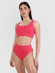 4F Góra od bikini damska - różowa XS. Czerwone bikini 4F, uniwersalny, bez wzorów, z elastanu. W wyprzedaży za 49.99 zł.