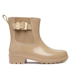 Kalosze Tommy Hilfiger. Brązowe kalosze damskie Tommy Hilfiger, bez wzorów, bez zapięcia. Za 409.99 zł.