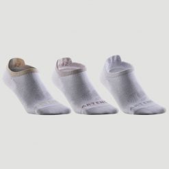 Skarpety sportowe do tenisa Artengo RS160 Lowedge 3 pary. Białe skarpetki damskie ARTENGO, bez wzorów, z bawełny. Za 29.99 zł.