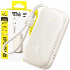 Powerbank Baseus Powerbank EnerFill FC21 Qpow 3 Ultra 20000mAh 22.5W z wyświetlaczem z dołączonym kablem - beżowy. Brązowe powerbanki Baseus. Za 105.69 zł.