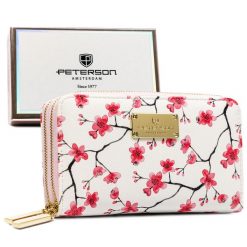 Portfel w kwiaty Peterson PTN 007-F8 wzór 2. Portfele damskie Peterson, ze skóry ekologicznej. Za 68.99 zł.