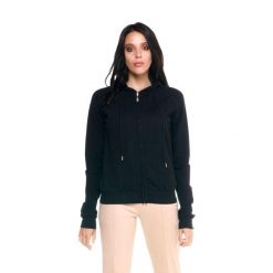 Leone 1947 Damen Winter-Bluza aus geflochtenem Stoff,Kapuze,Reißverschluss. Czarne bluzy damskie LEONE 1947 APPAREL, bez wzorów, z poliesteru, sportowe, bez ramiączek, bez kaptura. W wyprzedaży za 176.82 zł.