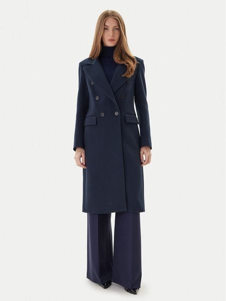 Maryley Płaszcz przejściowy 25IB807/01BL Granatowy Regular Fit. Niebieskie płaszcze damskie Maryley, xl, bez wzorów, z syntetyku, bez kołnierzyka, bez kaptura. Za 1,049.00 zł.