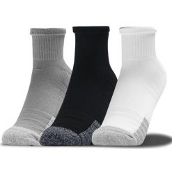 Męskie skarpety Under Armour HEATGEAR QUARTER. Białe skarpety męskie Under Armour, bez wzorów, z materiału. Za 69.99 zł.