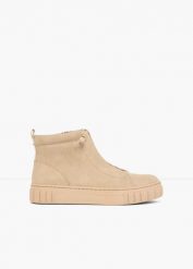 Wysokie sneakersy Marco Tozzi na platformie. Brązowe obuwie sportowe damskie bonprix, bez wzorów, bez zapięcia. Za 249.99 zł.