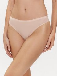 Chantelle Stringi Soft Stretch C11GG0 Beżowy. Brązowe majtki damskie Chantelle, z syntetyku. Za 89.99 zł.