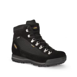 Buty trekkingowe damskie AKU Ultra Light Micro GTX wysokie. Czarne obuwie trekkingowe damskie Aku, bez zapięcia. W wyprzedaży za 829.00 zł.