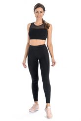 Legginsy na siłownię damskie Teyli Push Up. Czarne legginsy damskie Teyli, bez wzorów, z bawełny. Za 99.95 zł.
