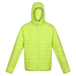 Kurtka turystyczna dla mężczyzn Hooded Hillpack z kapturem. Zielone kurtki męskie Regatta, l, bez wzorów, z puchu, sportowe, z kapturem. Za 139.99 zł.
