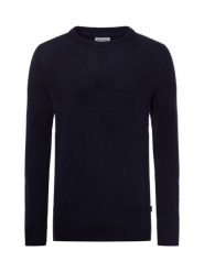 Jack & Jones sweter z dzianiny - JJEGlobe Mężczyźni Bawełna niebieski, M. Niebieskie swetry męskie Jack & Jones, m, bez wzorów, z bawełny, eleganckie, bez kołnierzyka, bez ramiączek. Za 199.95 zł.